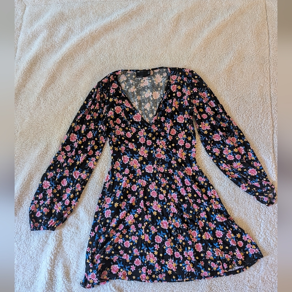 Asos Design Floral Long Sleeve Dress